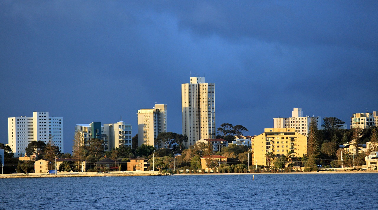 Skyline vonn Fremantle (Perth) 
