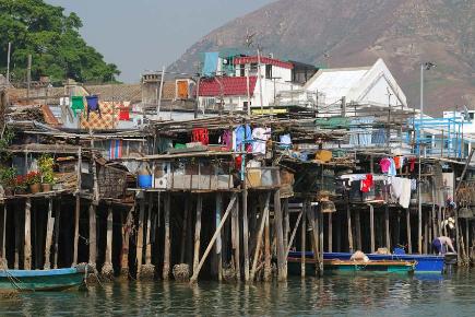 Asien: Hongkong Fischerhütten