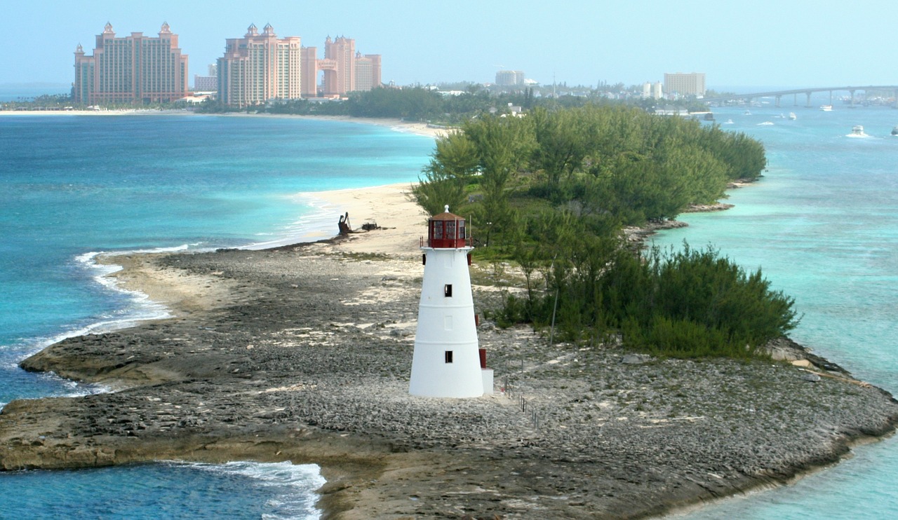Nassau: Leuchtturn bei Nassau auf den Bahamas in der Karibik