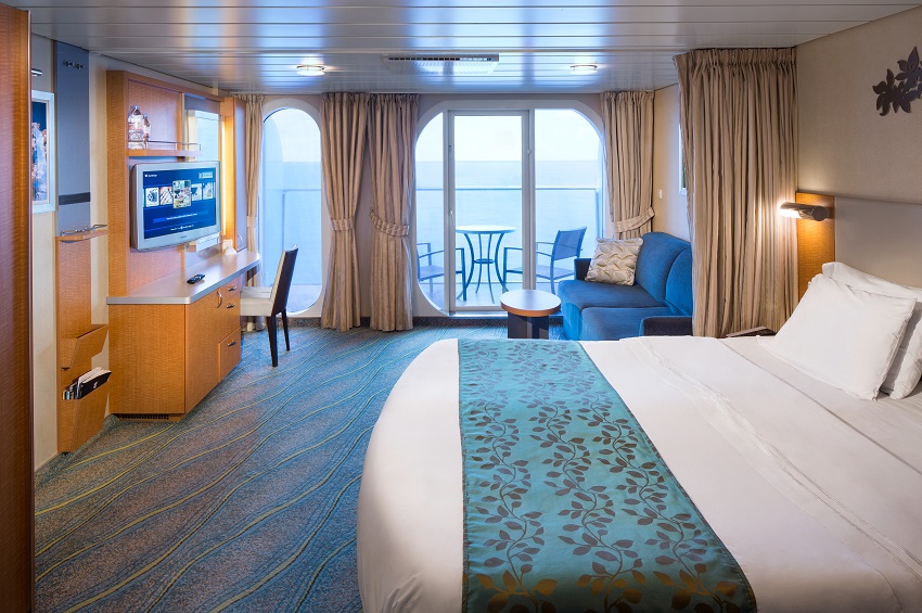 Oasis of the Seas I Sehr geräumige Kabine mit großem Balkon und Blick auf das Meer