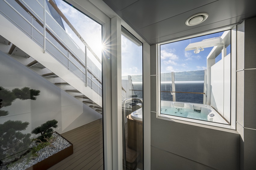 msc yacht club duplex suite with whirlpool deck