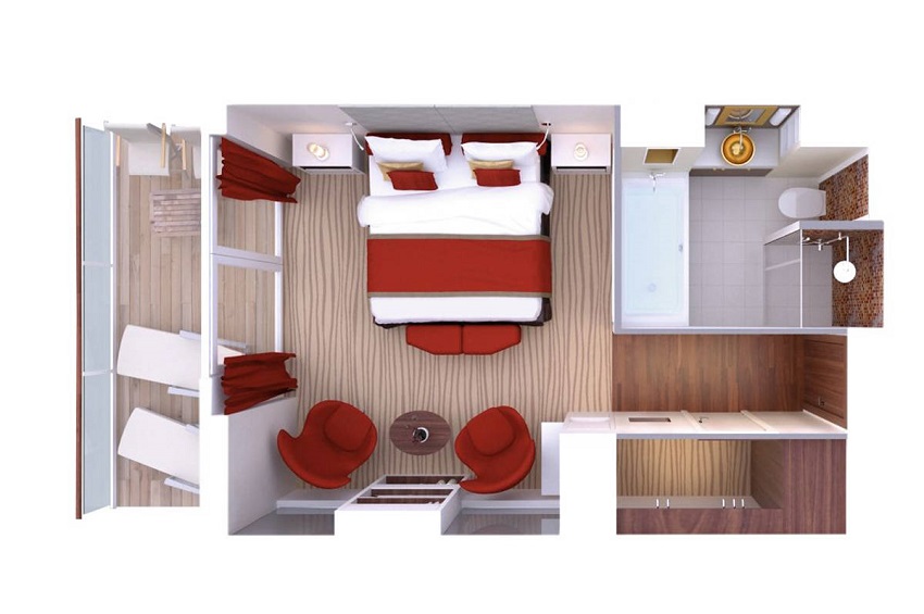 MS Europa, SPA Suite, Grundriss