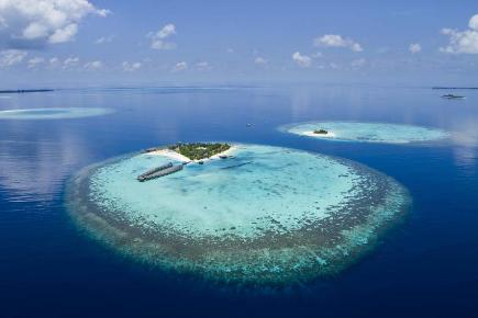 Malediven Insel mit Hausriff