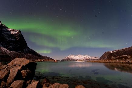 Norwegen, Polarlichter  Lichtspiele am Himmel